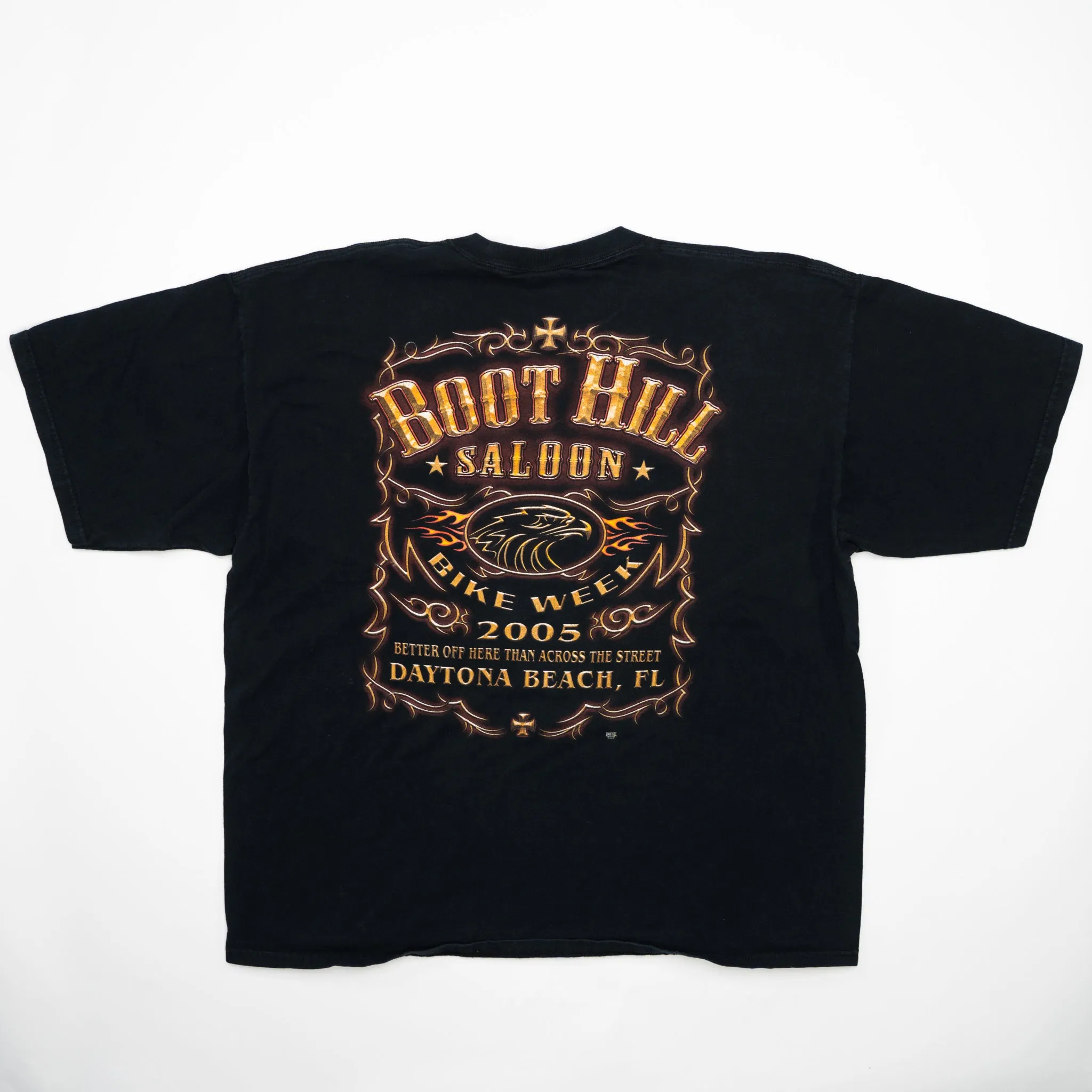 Vintage '05 Black Boot Hill Saloon Daytona Beach Tee (XL)