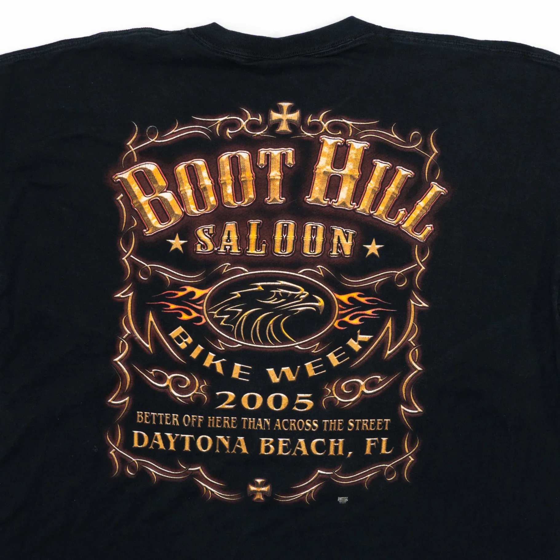 Vintage '05 Black Boot Hill Saloon Daytona Beach Tee (XL)