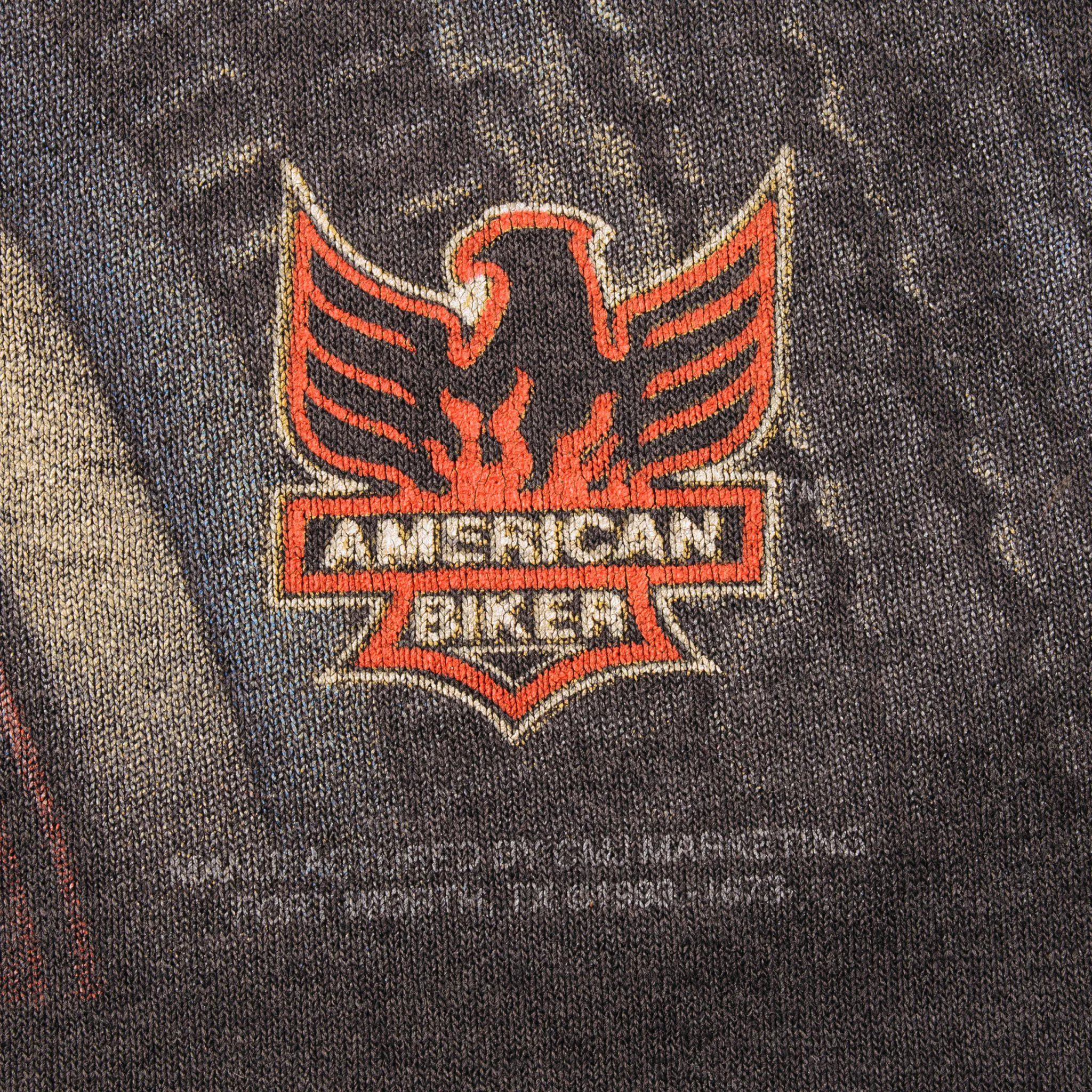 VINTAGE 3D EMBLEM AMERICAN BIKER TEE SHIRT 1993 SIZE XL MADE IN USA