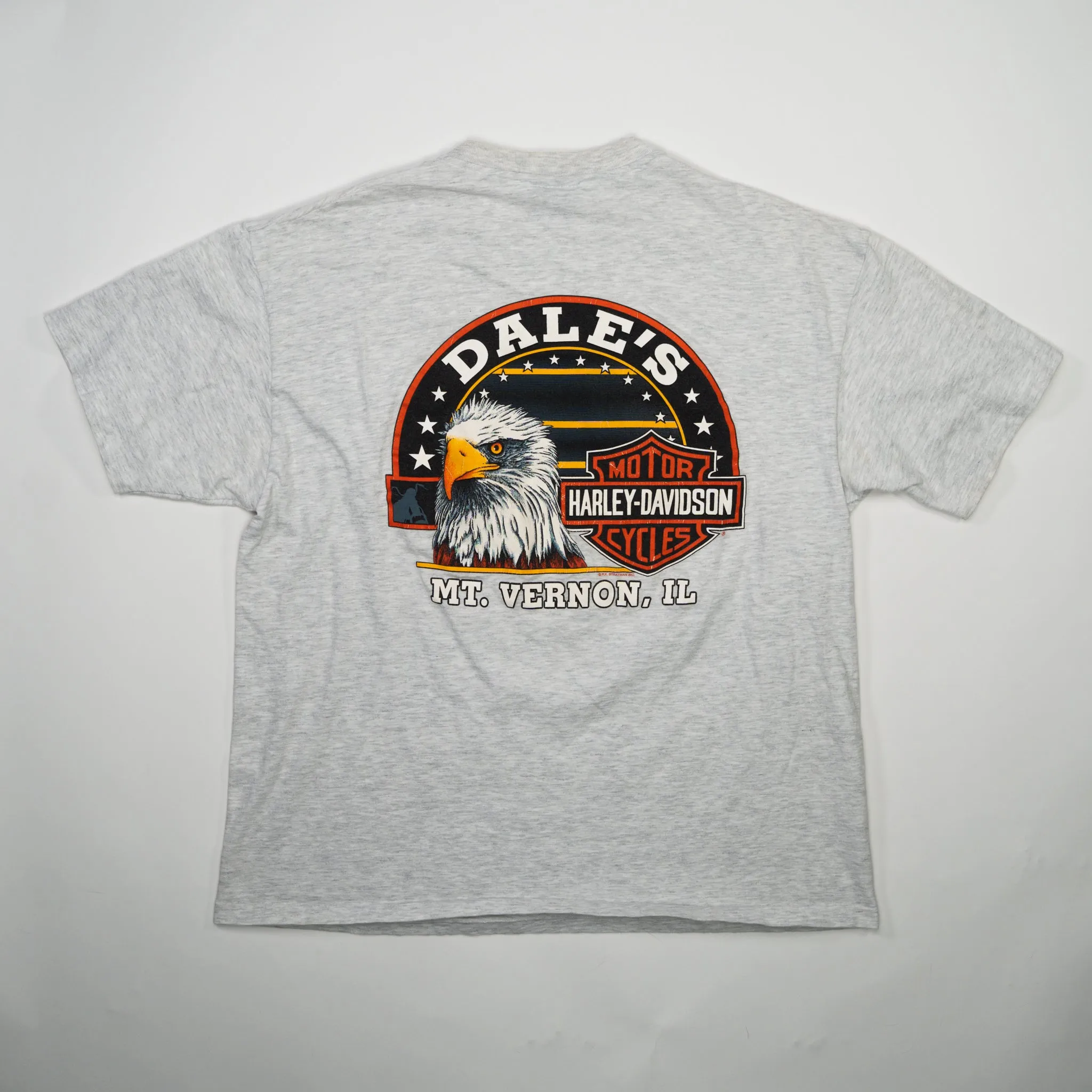 Vintage '95 Grey Harley Davidson Mt. Vernon IL Tee (M)