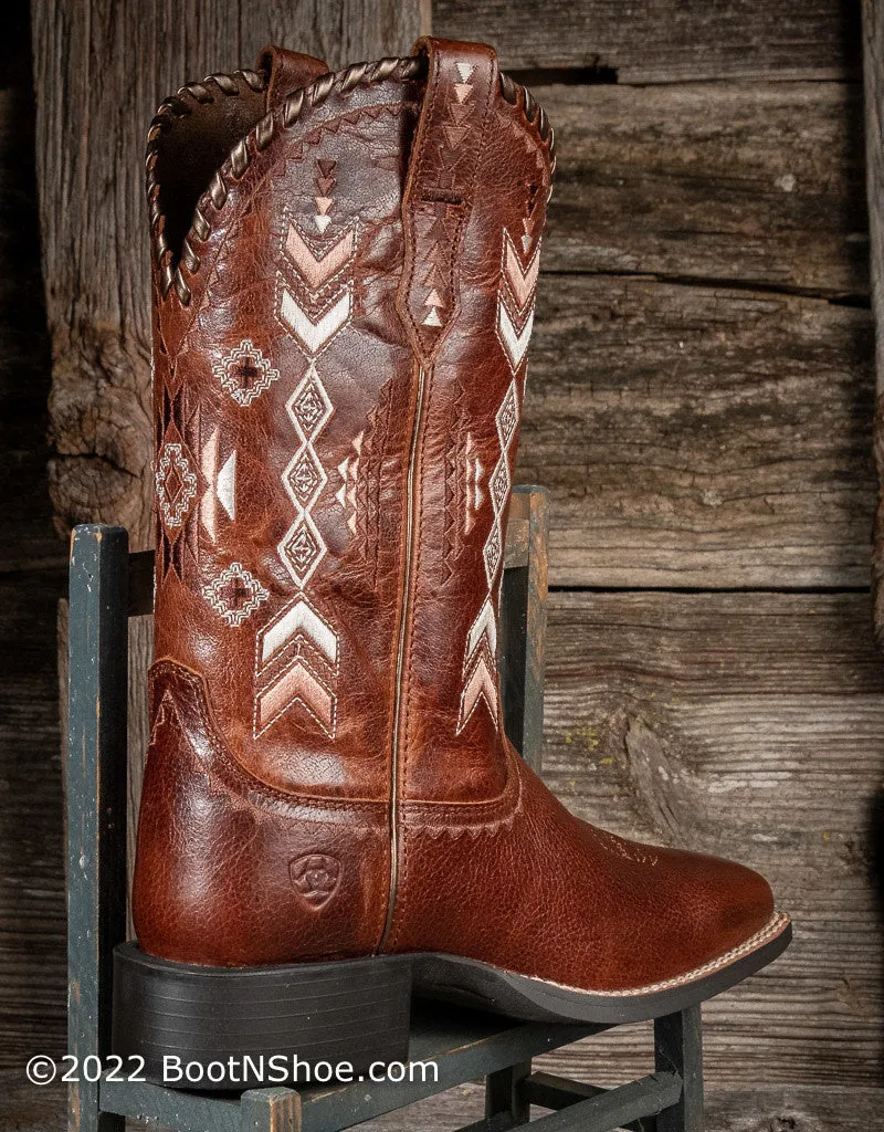 Women's Round Up Skyler Canyon Tan  w/ embroidery Western Boot 10038327
