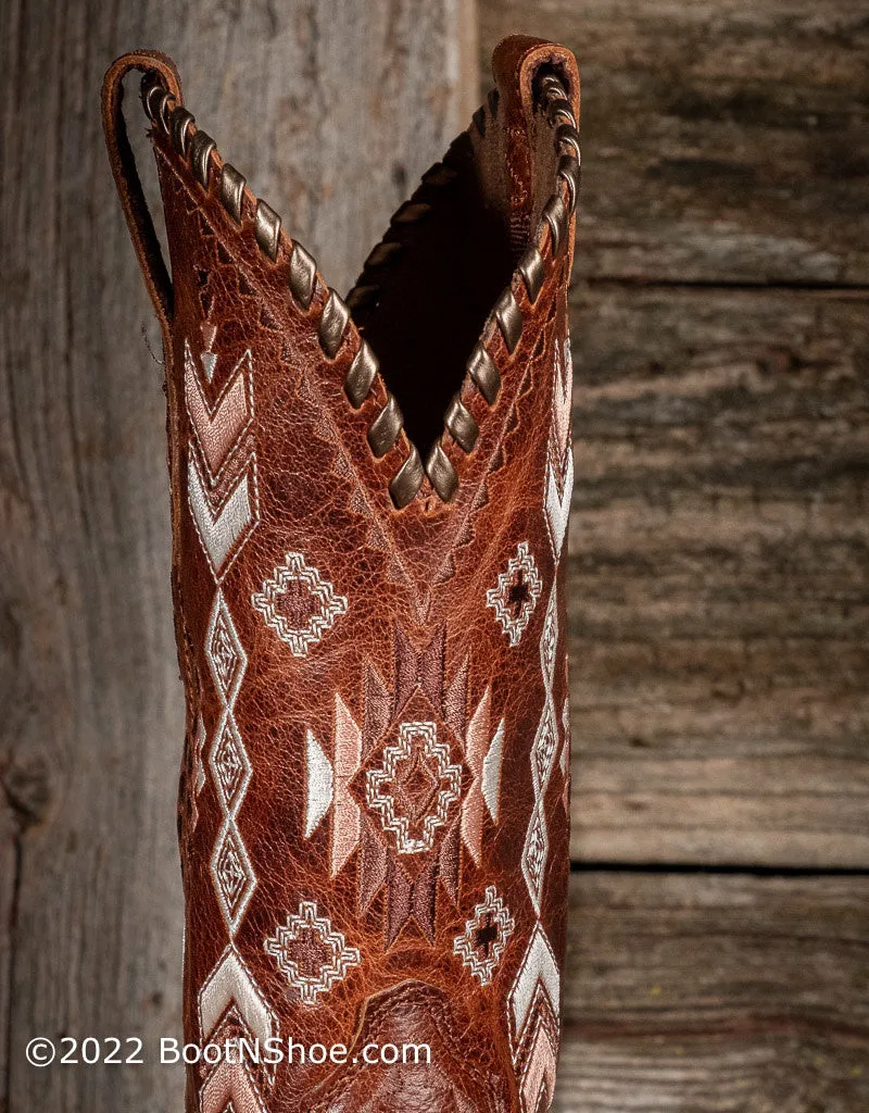 Women's Round Up Skyler Canyon Tan  w/ embroidery Western Boot 10038327